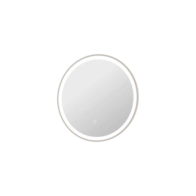 Elegant Kitchen and Bath 24 Round Led Front and Backlit Wall Mirror in Silver