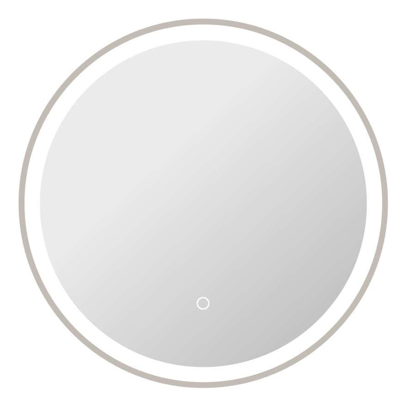 Elegant Kitchen and Bath 24 Round Led Front and Backlit Wall Mirror in Silver