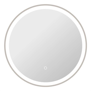 Elegant Kitchen and Bath 24 Round Led Front and Backlit Wall Mirror in Silver