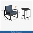3-Piece Aluminum Outdoor Rocking Bistro - 38