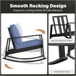 3-Piece Aluminum Outdoor Rocking Bistro - 38