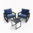 3-Piece Aluminum Outdoor Rocking Bistro - 38
