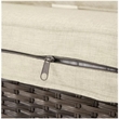 2-Piece Wicker Patio Conversation Set with Beige Cushions & Coffee Table