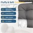 Dark Gray Egg Rocking Chair - Ottoman - All-Weather Wicker - Cushions