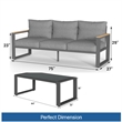 2-Piece 3-Seat Outdoor Sofa Couch Set - 75