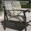 All-Weather Metal Armchairs - Black Frame with Gray Cushions (Set of 2)