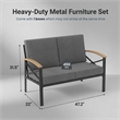 Heavy-Duty Outdoor Loveseat - All-Weather 47.2