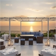 7 Piece Wicker Patio Dining Set 9-Seat Outdoor Sectional Blue Cushions Sofa