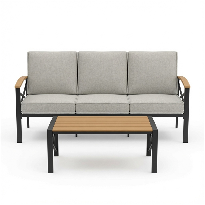 2 Pieces Outdoor Patio Set - All-Weather 69.3