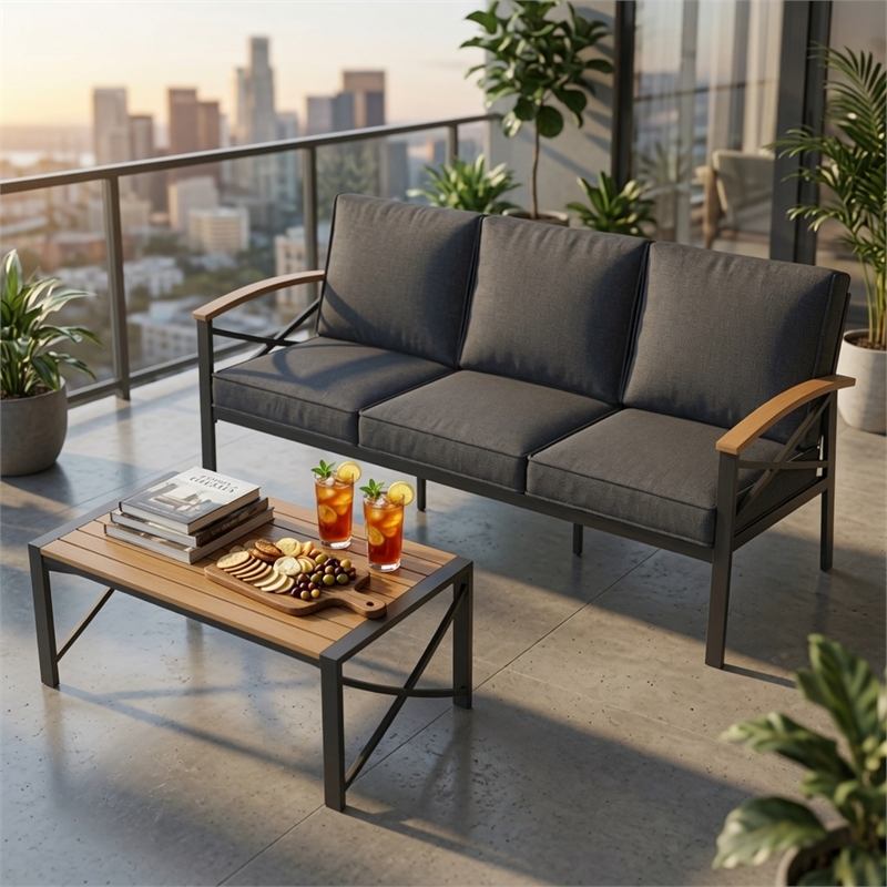 2 Pieces Outdoor Patio Set - All-Weather 69.3