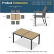 7-Piece Grey Aluminum Patio Dining Set - 6-Seat All-Weather Heavy Duty HDPS