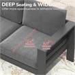 4-Piece Modern Aluminum Patio Conversation Set - 4-Seat Outdoor - Dark Gray