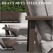 5-Piece Metal Patio Furniture Set - 5-Seat All-Weather (Khaki Frame)