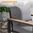All-Weather 4-Piece Ultra Aluminum Patio Furniture Set - 5-Seat - Gray