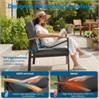 5-Piece Metal Patio Furniture Set - 5-Seat All-Weather (Black Frame)