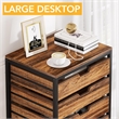 7-Drawer Storage Dresser Cabinet with Wheels/Industrial Wood Chest