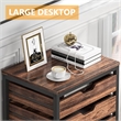 5 Drawer Chest/Wood Storage Dresser Cabinet with Wheels/Industrial
