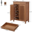 Shoe Cabinet/5-Tier Storage with Louvered Doors and Drawer/Freestanding