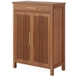 Shoe Cabinet/5-Tier Storage with Louvered Doors and Drawer/Freestanding