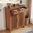 Shoe Cabinet/5-Tier Storage with Louvered Doors and Drawer/Freestanding