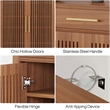 Shoe Cabinet/5-Tier Storage with Louvered Doors and Drawer/Freestanding