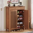 Shoe Cabinet/5-Tier Storage with Louvered Doors and Drawer/Freestanding
