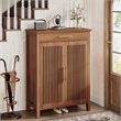 Shoe Cabinet/5-Tier Storage with Louvered Doors and Drawer/Freestanding