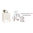 White Nightstand with Drawers - 20