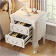 White Nightstand with Drawers - 20