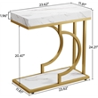 Premium C-Shaped Sofa Side Table/23.6