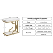 Premium C-Shaped Sofa Side Table/23.6