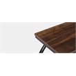 End Table Set of 2/Narrow with 3 Storage Shelves/Wooden Side