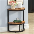 Slim Half Moon 2-Tier Semi-Circle End Table/19.69