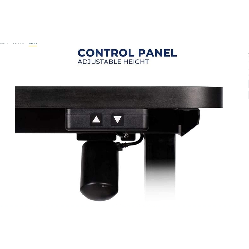 Electric Height Adjustable Desk Home Office Particle Board Desk - Black