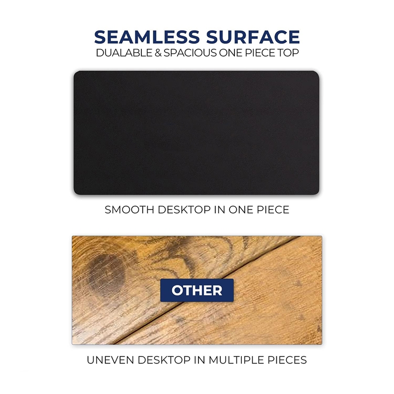 Electric Height Adjustable Desk Home Office Particle Board Desk - Black