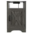 Moootto Engineered Wood Nightstand Side End Table in Dark Gray