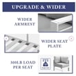 Moootto 4-Piece Outdoor Modern Aluminum & Fabric Conversation Set in Light Gray