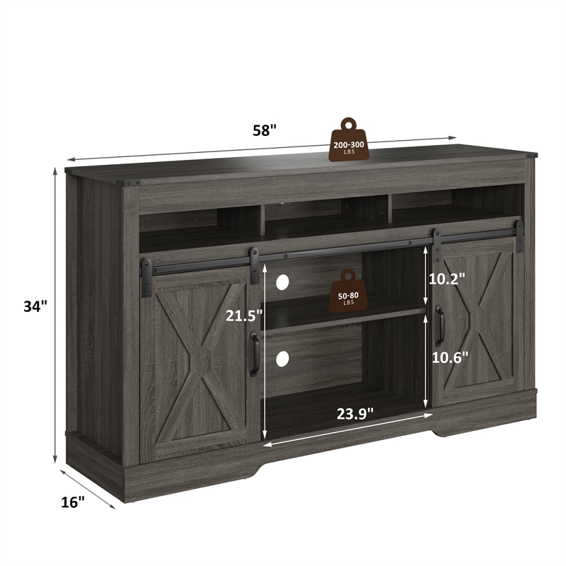Moootto 2-Door Engineered Wood TV Stand for TVs up to 70