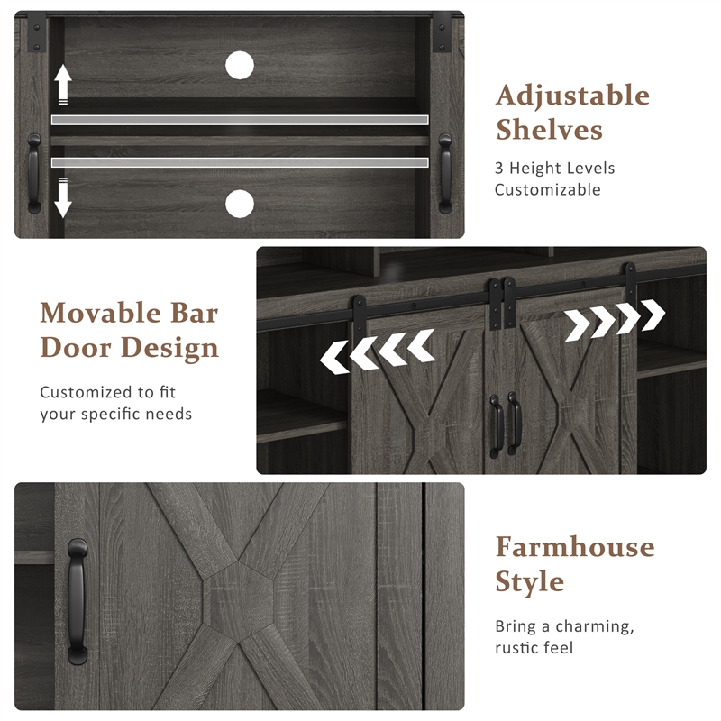 Moootto 2-Door Engineered Wood TV Stand for TVs up to 70