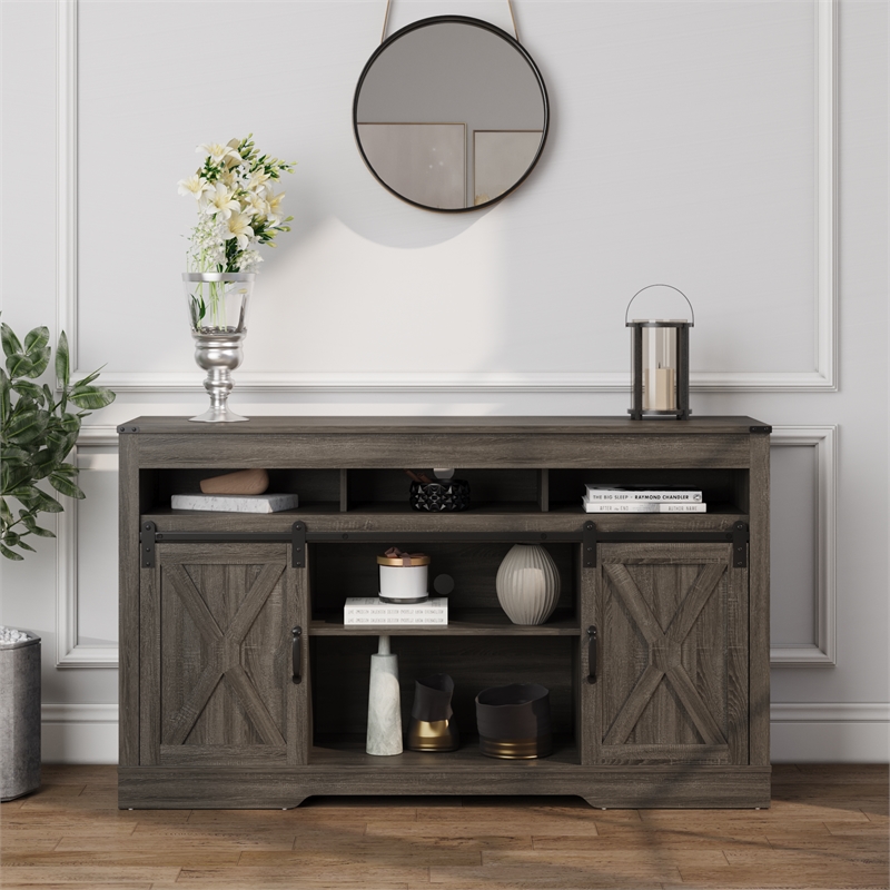 Moootto 2-Door Engineered Wood TV Stand for TVs up to 70
