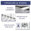 Moootto 6-Piece Outdoor Modern Aluminum & Fabric Dining Set in Light Gray