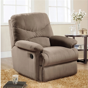 upholstered massage chairs motion recliner in light brown
