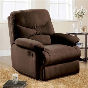 upholstered massage chairs motion recliner in chocolate and brown