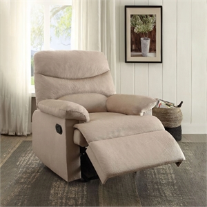 upholstered massage chairs woven recliner in beige