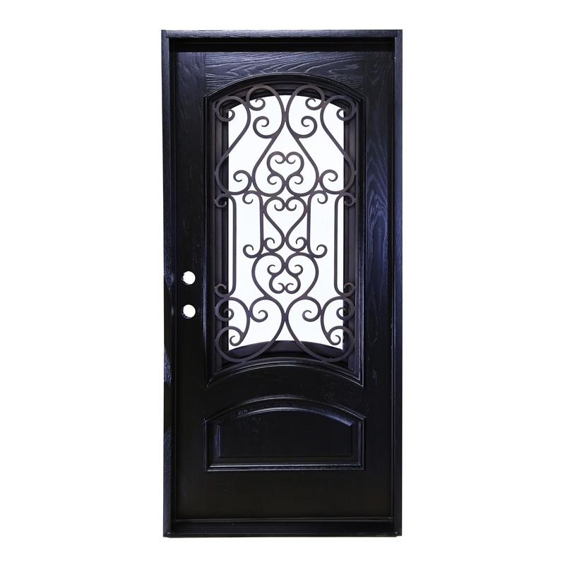 KaMic Polyurethane Swing Exterior Door with Right-Hand in Espresso