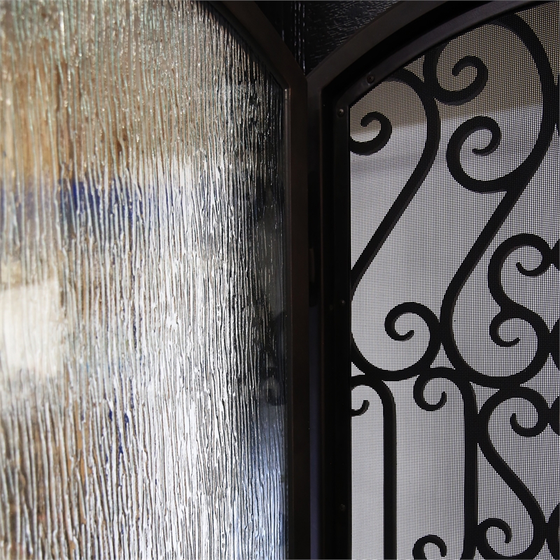 KaMic Polyurethane Swing Exterior Door with Right-Hand in Espresso