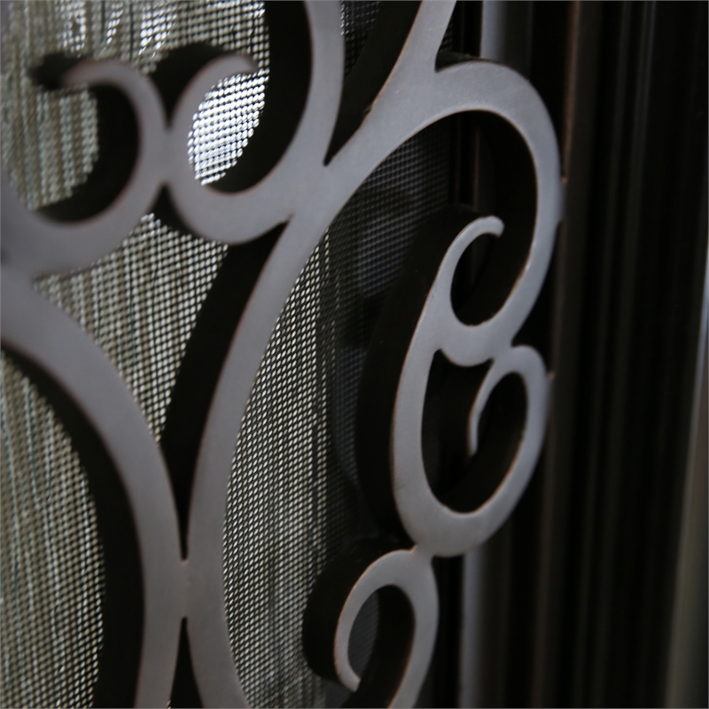 KaMic Polyurethane Swing Exterior Door with Right-Hand Double Inward in Espresso