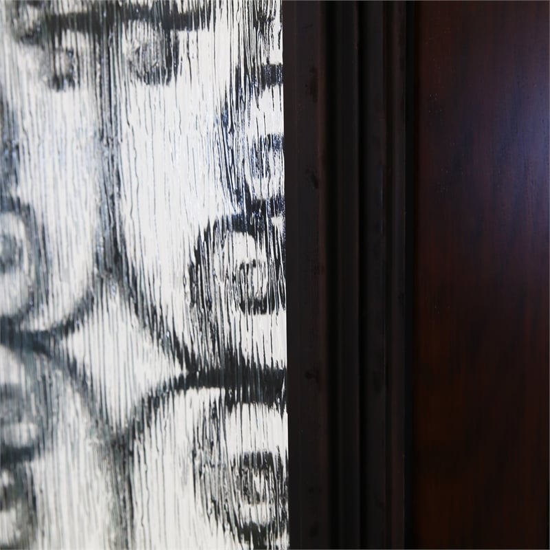 KaMic Polyurethane Swing Door with Right-Hand Single Inward in Dark Walnut