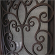 KaMic Polyurethane Swing Door with Right-Hand Single Inward in Dark Walnut