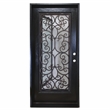 KaMic Polyurethane Swing Exterior Door with Left-Hand Single Inward in Espresso